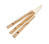 WOONEKY 3 pièces Flûte Sifflet Oiseau Bambou Musical Éducatif pour Garçon Fille Créativité et Imagination Sécurisé et Naturel