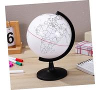 WOONEKY 3 pièces Globe Décoratif à Peindre DIY Modèle de Globe Terrestre Vierge Décoration Freestanding Polyvalente pour Bureau et Apprentissage Géographique