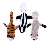 WOONEKY 3 pièces Jouets à Mâcher Peluche pour Chiens Jouets Grincants pour Animaux de Compagnie Stimule Intérêt des Chiens Résistants Aux Morsures pour Divertissement et Hygiène