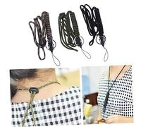 WOONEKY 3 pièces Lanière Étanche Corde Parachute Multifonction Tour de Cou Réglable avec Crochet Porte Badge et Support Téléphone pour Activités Outdoor Camouflage Couleur Aléatoire