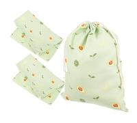 WOONEKY 3 pièces Lot Cordon de Serrage Vert Avocat Pochons Polyvalents pour Bijoux Bonbons et Rangement Domestique