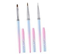WOONEKY 3 Pièces Ongles Crayons Nail Art Pour Dessiner Lignes Ongles Outil Manucure Diy Avec Embouts Et Pinceaux Fins