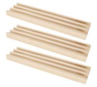 WOONEKY 3 pièces Supports Bois pour Dominos Racks à Dominos pour Jeu de Train Mexicain Accessoires de Jeu Bois avec Base Antidérapante pour Organiser Vos et Cartes