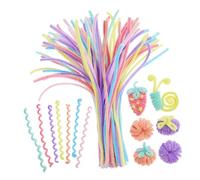 WOONEKY 300 pièces Tiges Chenille Macaron Fuzzy Stems et Résistantes pour Bricolage Créatif et Décorations DIY
