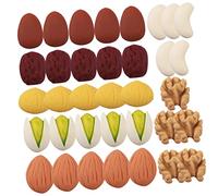 WOONEKY 35 Pièces Noix Résine Accessoires Mini Aliments Décoration Miniature Maison De Poupée Nourriture Mini Jouer Nourriture Miniature Accessoires Miniatures Artisanat Mini Mini