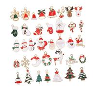WOONEKY 38pièces Pendentifs Noël Alliage Breloques pour Bijoux Créations Styles Variés