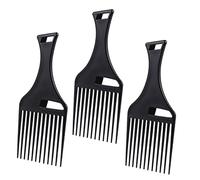 WOONEKY 3pièces Peigne Afro Antistatique De Outils De Coiffure Pour Cheveux Bouclés Et Crépus Pratique Pour Démêler Et Styliser