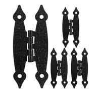 WOONEKY 4 Charnières à Volet Vintage 35 Pouces en Fer Noir Charnières Robustes pour Meubles Rustiques Quincaillerie Cuisine et Étagères Pliantes Lot pour Armoires et Placards