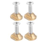 WOONEKY 4 Ensembles Kit Vis Laiton avec Écrous T et Rondelles pour Fixation Stable de Planche Hydrofoil Résistante à Eau de Mer