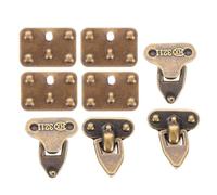 WOONEKY 4 ensembles Loquets Mini Valises Métalliques Vintage pour Bijoux et Poupées Accessoires DIY pour Malles de Voyage Fermoirs Compacts pour Coffrets et Maisons de Poupées Lot