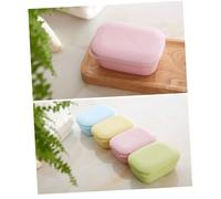 WOONEKY 4 pièces Boîte à Savon Niveaux avec Couvercle Porte-Savon Drainant Portable Rangement Salle de Bain et Cuisine Évite la Dissolution du Savon Facile à Nettoyer Couleur