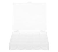 WOONEKY 4 pièces Boîte de Rangement Transparente pour Matériel Couture Organisateur de Bobines avec Compartiments Lot de Coffret Léger et Portable Anti-emmêlement pour Machine à Coudre et