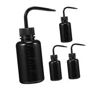 WOONEKY 4 pièces Bouteilles de Lavage Squeeze Plastique Noir Bouteilles Multifonction pour Nettoyage des Cils et Pratiques et pour Usage Domestique et Salon
