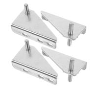 WOONEKY 4 pièces Charnières Porte Réfrigérateur Inox Durables avec Capuchon Anti-bruit Kit Compatible Congélateur et Freezer Domestique