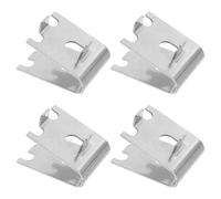 WOONEKY 4 Pièces Clips pour Étagères de Réfrigérateur Acier Inoxydable Supports Réglables et Durables Crochet de Fixation Sécurisé pour Cloisons et Organisation de Frigo et Congélateur