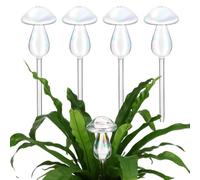 WOONEKY 4 Pièces Globes D'arrosage Champignon en Verre 130ml pour Plantes | Hydratation Continue, Usage Facile, Jardin Extérieur et Patio, Inserts Décoratifs pour Pots et Fleurs