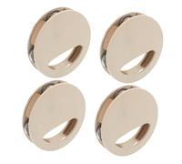 WOONEKY 4 Pièces Kit Diy Maracas Bois Non pour Garçon Fille Tambourin à Peindre Montessori pour Développement Sensoriel des Tout Petits