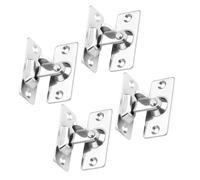 WOONEKY 4 Pièces Loquet Porte Acier Inoxydable Solide Degrés Verrouillage Coulissant Sécurisé pour Portes Intérieures et Extérieures Installation Facile