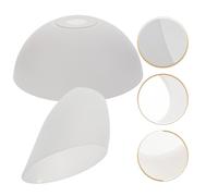 WOONEKY 4 pièces Lot de Abat-jours Plastique Blancs Remplacement Incliné Forme Cheval et Champignon Abat-jour Solide pour Lampadaire et Lampe de Chevet