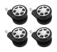 WOONEKY 4 Pièces roue de frein à gravité Roues de remplacement de chaise de bureau roulettes pour meubles Black