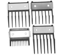 WOONEKY 4 pièces Set de Peignes Sabots Acier Inoxydable pour Tondeuse à Cheveux Guides de Coupe Pratiques avec Limiteur pour Coupe Précise à Domicile et Salon