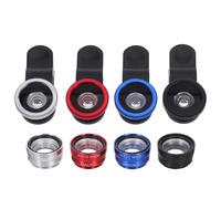WOONEKY 4 Pièces Smartphone Camera Lens Set Wide Angle Macro Fish Eye Portable External Lens for Mobile Photography Travel and Outdoor Events