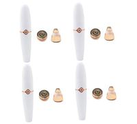 WOONEKY 4 Pièces Tondeuse Électrique Multifonction Épilateur et Outil de Taillage de Sourcils USB Rechargeable Design Ergonomique Portable et Pratique Couleur Blanche