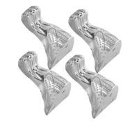WOONEKY 4 Pièces Vintage Metal Corner Legs for Jewelry Boxes and Cabinets Decorative Furniture Feet with Wide Compatibility and Classic Support Design