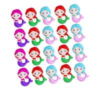 WOONEKY 48 pièces Lot de Gommes Sirène Fantaisie Colorées Gommes Rigolotes pour Garçon Fille Effaceurs Décoratifs Scolaires et Bureau