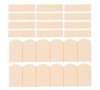 WOONEKY 48 pièces Miniature Wooden Roof Tiles for Dollhouse Scale Realistic Fish Scale Design DIY Roofing Set for Mini Doll Houses and Decorative Projects