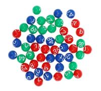 WOONEKY 49 pièces Boules de Bingo Plastique Numérotées pour Jeux de Tirage Au Sort et Fêtes Adultes Résistantes et Faciles à Lire Accessoires Jeux de Hasard Party