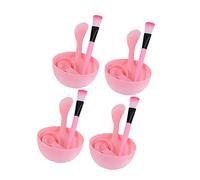 WOONEKY 4ensembles Outils Pour Masque Facial Bol De Mélange Pinceau Spatule Éponge De Nettoyage Flacon Pulvérisateur Pratique Pour Soins Peau à Domicile
