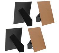 WOONEKY 4pcs Panneau Arrière de Chevalet pour Cadre Photo Noir en Mdf Dense, Installation Rapide et Remplacement Facile, Support Arrière Moderne pour Cadre Photo