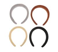 WOONEKY 4pièces Bandeaux Simples Pour Femmes Lot De Bandeaux à Larges Bords Accessoires Cheveux Élégants