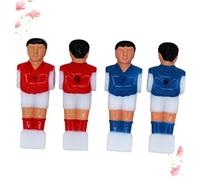 WOONEKY 4pièces Joueurs De Football De Table Miniatures Plastique Rouge Et Bleu Accessoires De Remplacement pour Babyfoot Compatible avec Tiges Standard Facile À Installer