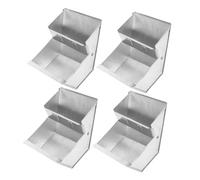 WOONEKY 4pièces Mangeoire Métal pour Capacité Distributeur De Nourriture à Gravité Seau pour Volaille pour Élevages Et Pâturages