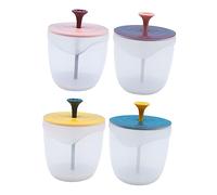 WOONEKY 4pièces Outils De Nettoyage Visage Dispositif à Bulles Pour Lait Éponge Portable Rose Bleu Jaune Création De Mousse Rapide