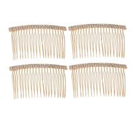 WOONEKY 4pièces Peigne à Cheveux Strass Pour Femmes Set De Peigne Élégant Pour Frange Accessoire De Coiffure Créatif Style b