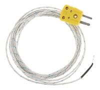 WOONEKY 5 Câbles Thermocouples de Type K 3 M en Fibre de Verre Capteurs de Température 50 à 400 °C Compatibles Tm902C/Tes1310 Sondes Précises pour Mesures Rapides d'Air et Gaz Usage