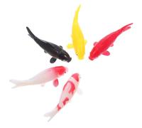 WOONEKY 5 pièces Aquarium Floating Fish Decorations Realistic Artificial Koi Fish Statues in Colors Miniature Goldfish Ornaments for Underwater Photography and Low-Maintenance Aquarium