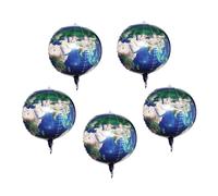 WOONEKY 5 pièces Ballons Décoratifs Thème Terre pour Fête Anniversaire Ballons Gonflables pour Décoration Intérieure et Extérieure Accessoires Joyeux pour Événements Familiaux et