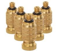 WOONEKY 5 Pièces Buse D'atomisation Haute Pression Cuivre 0,15mm Filetée | Brumisation Fine et Uniforme, Résistance aux Hautes Températures, Système de Refroidissement Extérieur, Or