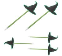 WOONEKY 5 Pièces Halloween Ballpoint Pens With Witch Hat Design For School Rewards Party Supplies Smooth Writing Cartoon Style