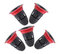 WOONEKY 5 Pièces Lot de 5 Couvercles de Siphon en Silicone Noir Anti-Odeurs et Anti-Refoulement pour Drain de Sol, Dispositif Anti-Bouchage pour Salle de Bain, la Cuisine, Compatible