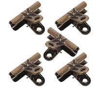 WOONEKY 5 Pièces Lot de Pinces Bulldog Vintage Métal Rétro pour Photos et Documents Clips de Bureau Multifonctions pour Organisation et Affichage à Domicile et Au Travail