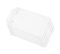 WOONEKY 5 pièces Lot de Pochettes Porte-badge Transparentes Verticales Abs et PC Étui Réutilisable pour Carte Identité Protection Légère et Compacte pour Cartes de Travail
