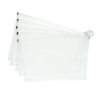 WOONEKY 5 pièces Lot de Pochettes Transparentes Imperméables Grands Sacs de Rangement pour Dossiers et Documents de Bureau Organisateurs Pratiques pour Fichiers et Papiers