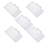WOONEKY 5 Pièces Lot de Protège-cartes Transparentes Abs Étui pour Badge Identité Protection pour Cartes Etudiant Bancaire et Bus