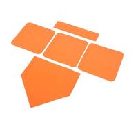 WOONEKY 5 pièces Plaques de Baseball et Softball Caoutchouc Résistant et Imperméable pour Terrain de Baseball et Entraînement Bases Épaisses et Durables pour Jardin et Jeux Officiels