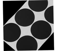 WOONEKY 50 Feuilles Étiquettes Rondes Auto Adhésives Noir Stickers Ronds Étiquettes Adhésives pour Bureau École et Activités avec Forte et Surface Écrivable